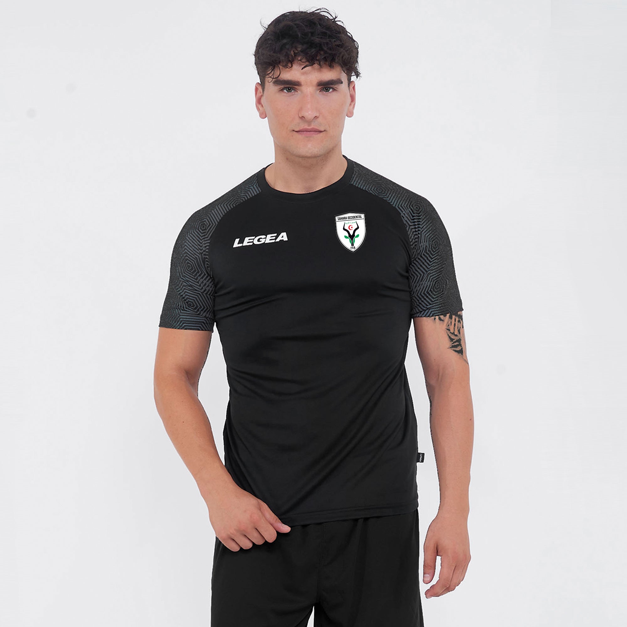 legea-saharaui-t-shirt-collo-rotondo-dettagli-iridescenti image 1
