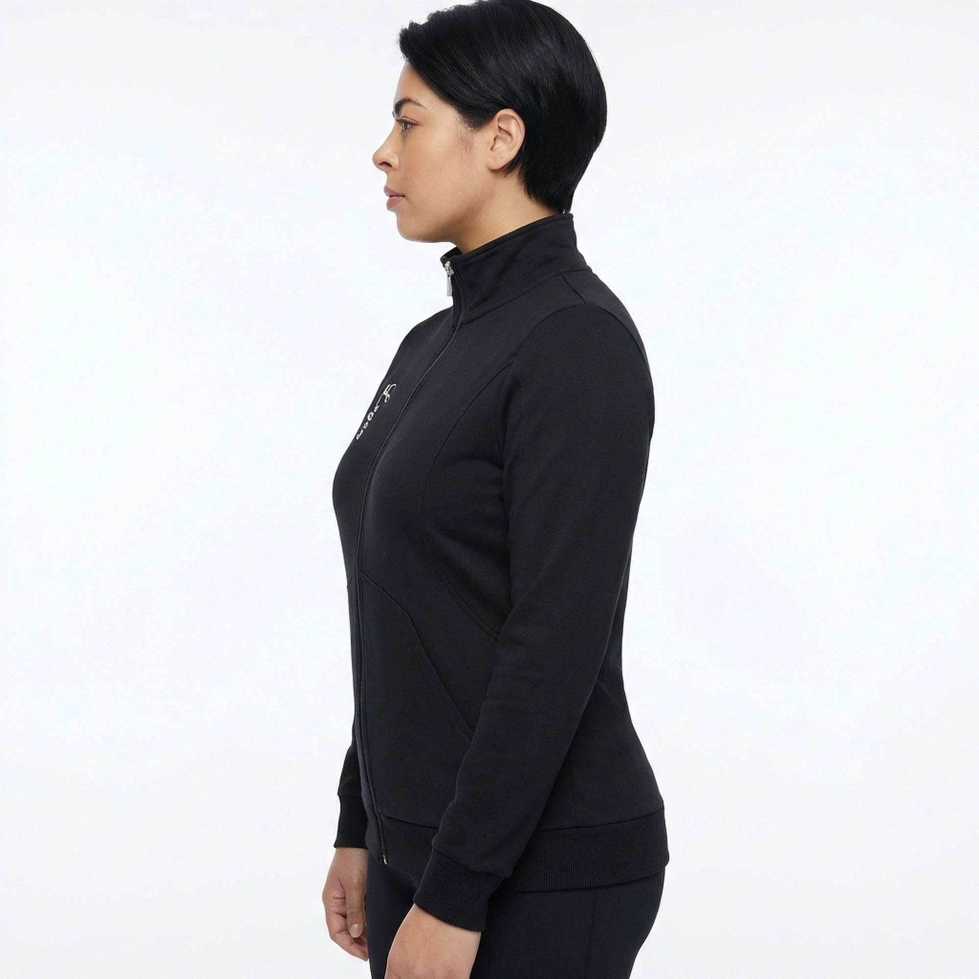 legea-karida-felpa-con-zip-nero-3xl-oversize-in-cotone image 3