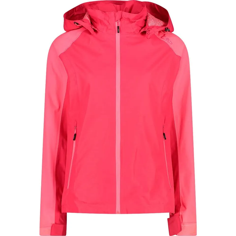 cmp-knit-tech-m-lange-giacca-pile-bambina-con-cappuccio-gloss-fragola-taglia-140 image 1