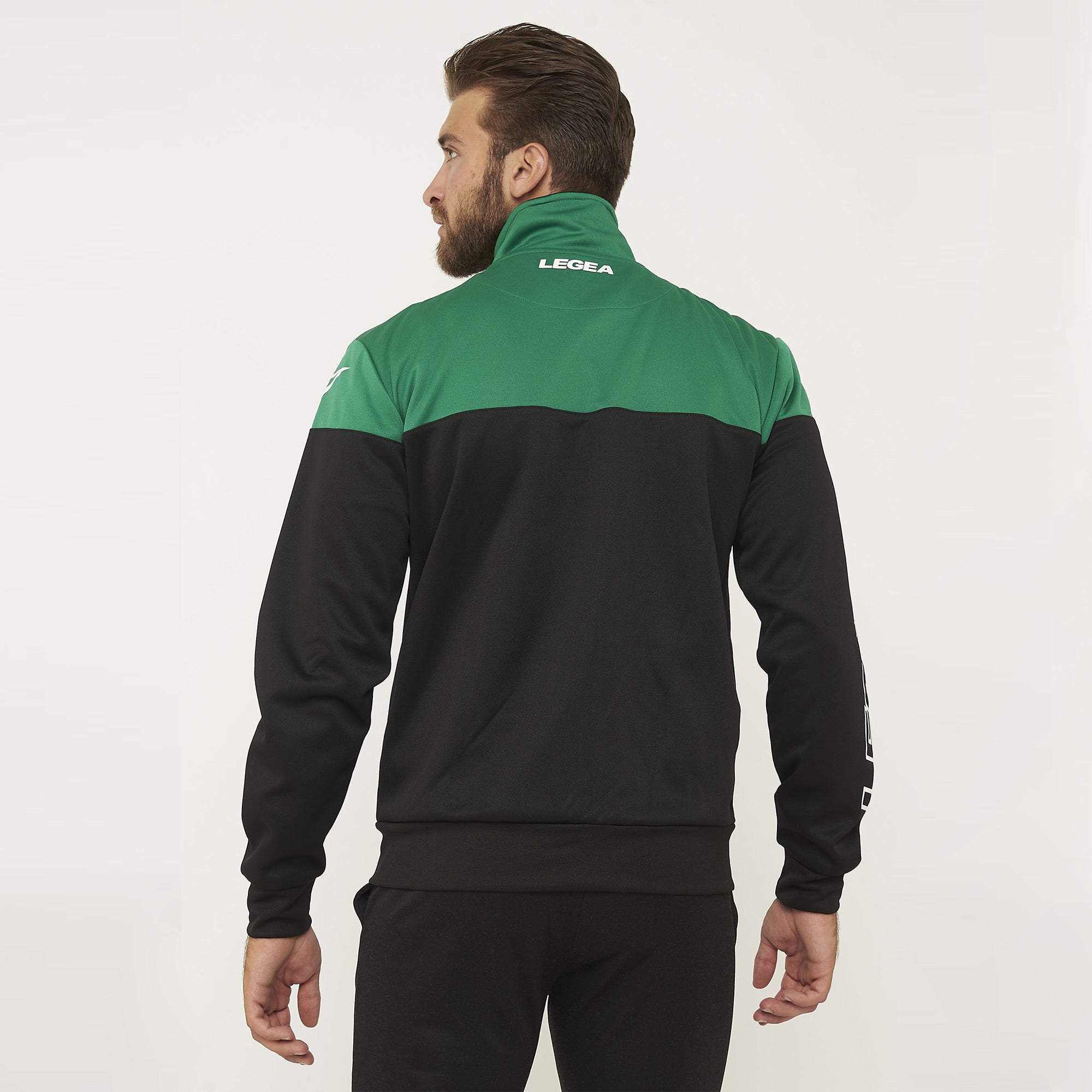 legea-ontario-senior-giacca-bicolor-full-zip-nero-verde-scuro-s image 2
