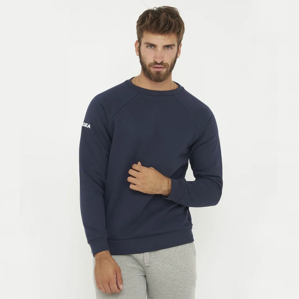 legea-felpa-zagabria-mezza-zip-con-cappuccio-blu-blu-l image 1