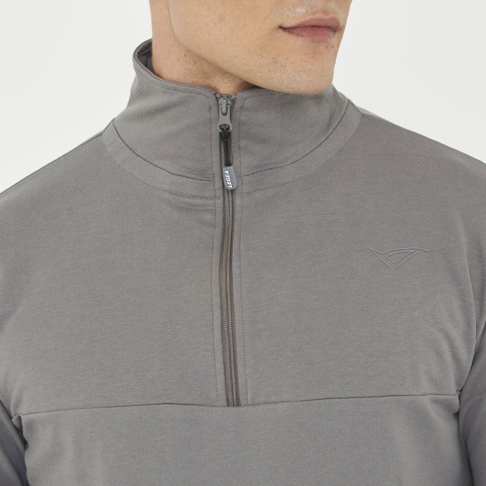 legea-f-club-felpa-con-mezza-zip-grigio-scuro-m image 5