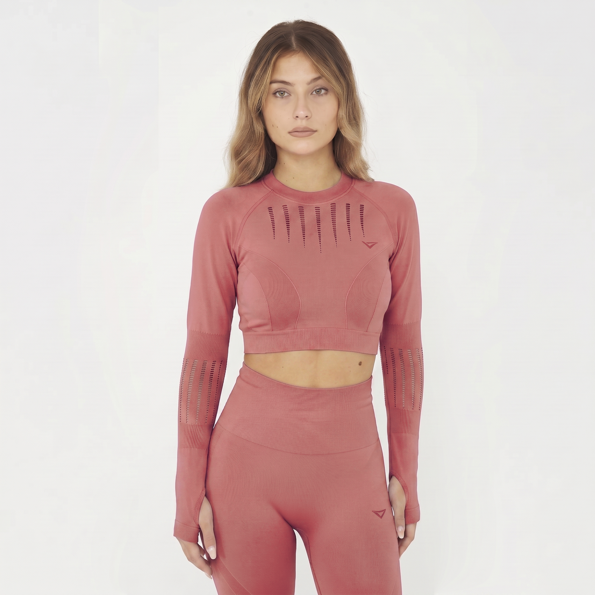 legea-rue-maglia-crop-maniche-lunghe-con-passapollice-rosa-scuro-l image 1
