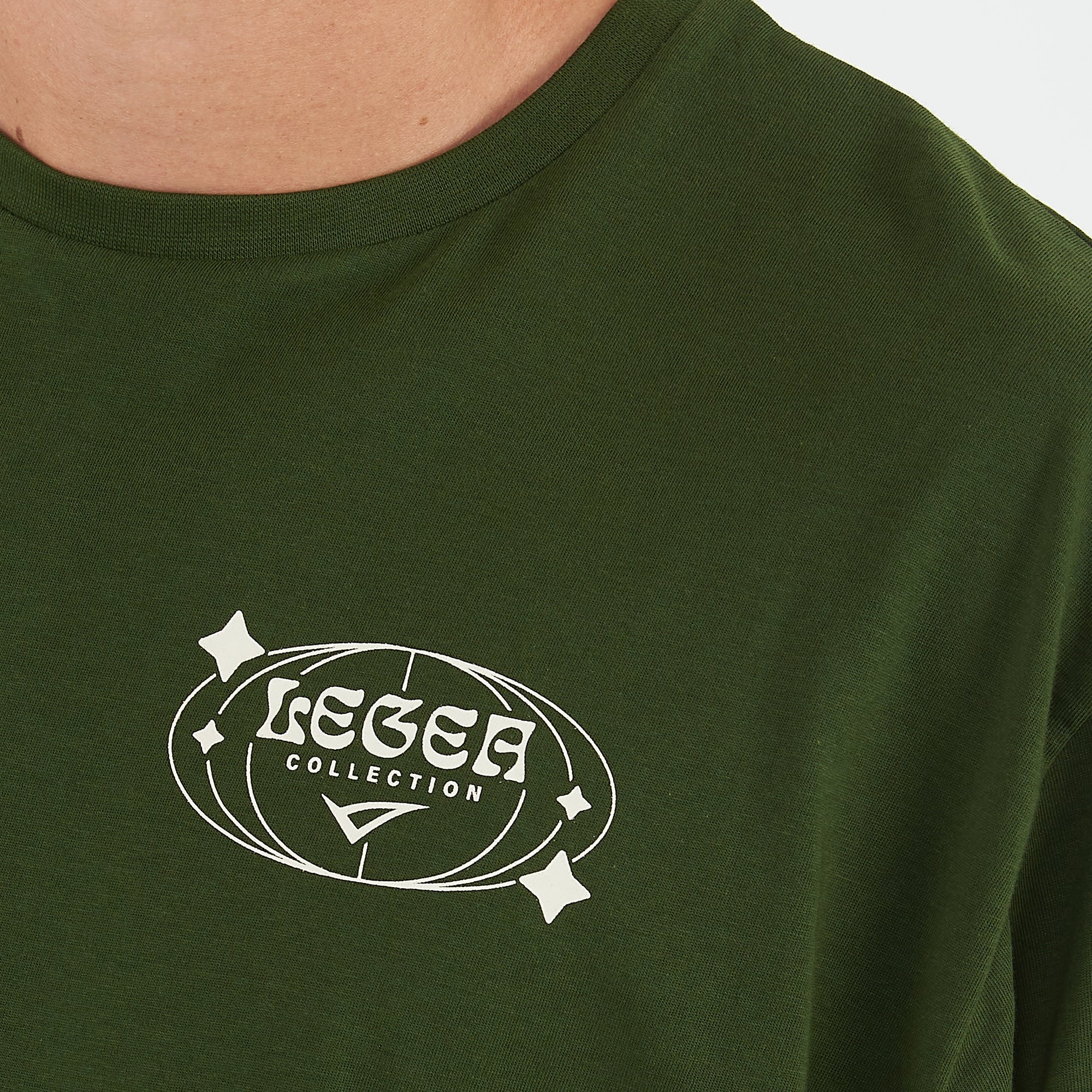 legea-bigger-t-shirt-in-cotone-verde-militare-xs image 4