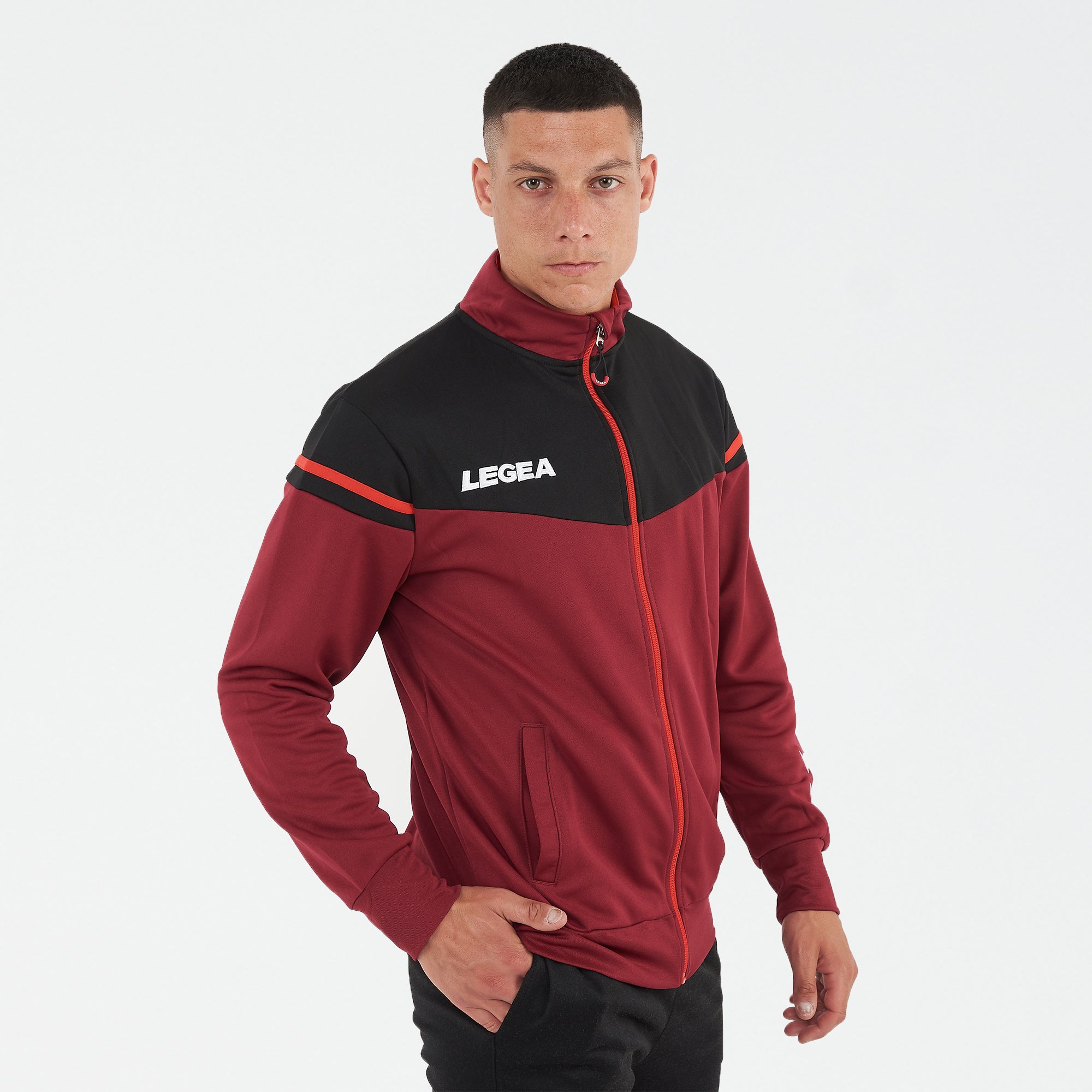 legea-sender-giacca-sportiva-con-zip-e-cappuccio-granata-nero-xl image 3