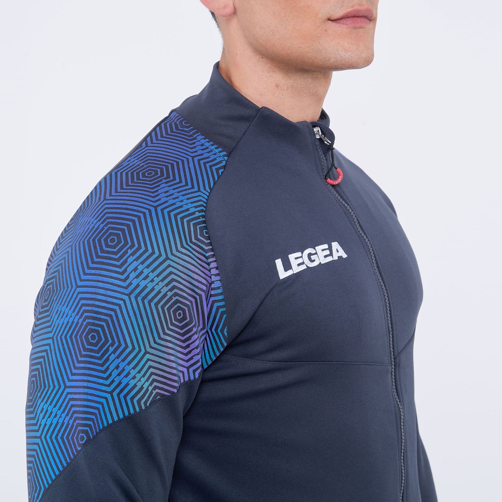 legea-manila-giacca-con-zip-grigio-scuro-turchese-l image 2