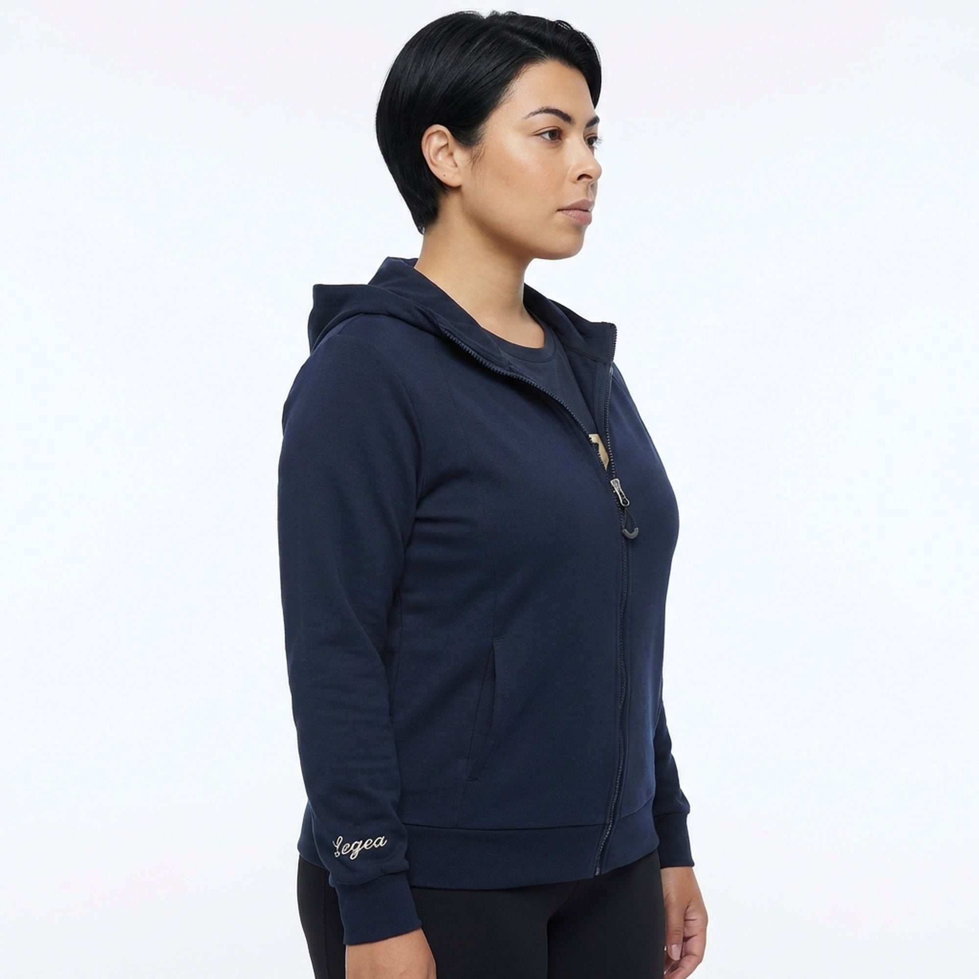 legea-felpa-adara-con-zip-e-cappuccio-oversize-blu-3xl image 3