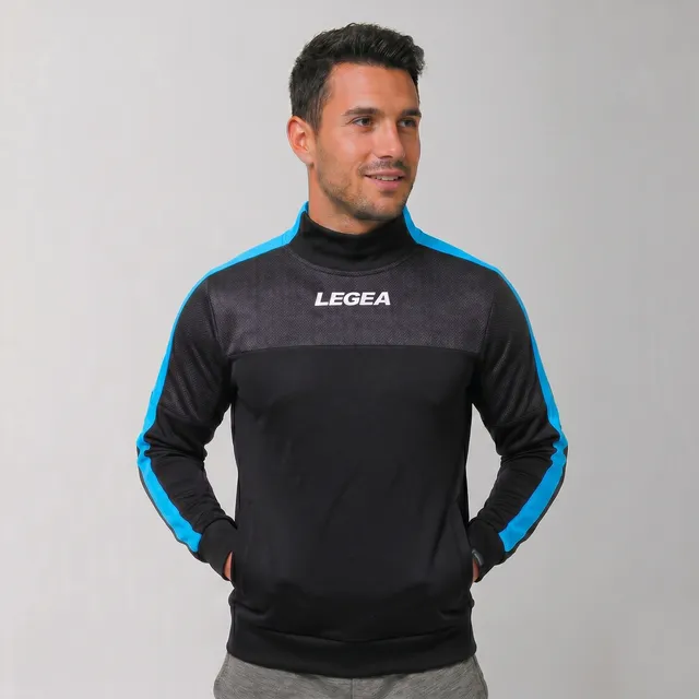 legea-damasco-giacca-allenamento-zip-intera-nero-celeste-fluo-2xl image 1