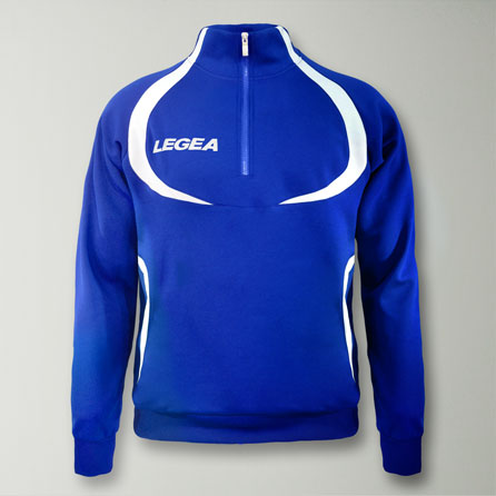 legea-giacca-allenamento-algeria-mezza-zip-con-cappuccio-azzurro-bianco-2xl image 1