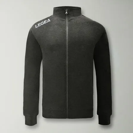 legea-retyl-felpa-con-zip-e-cappuccio-grigio-melange-l image 1