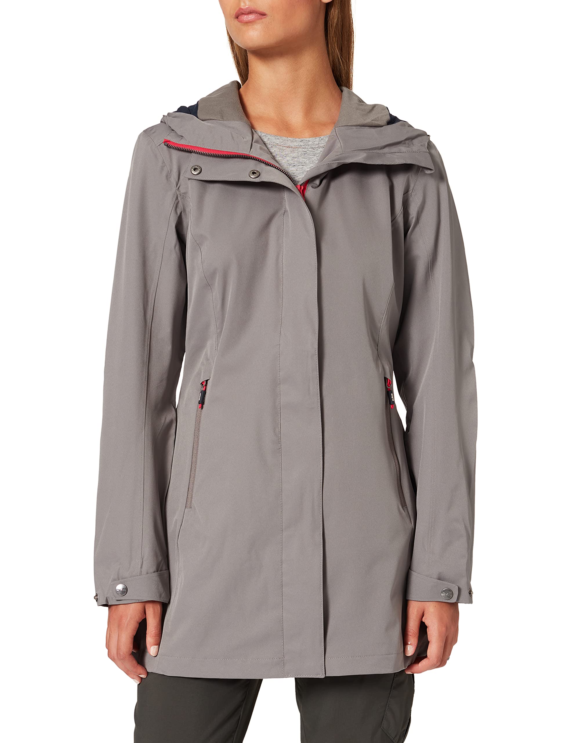 cmp-rigel-giacca-lunga-elasticizzata-donna-con-cappuccio-fisso image 1