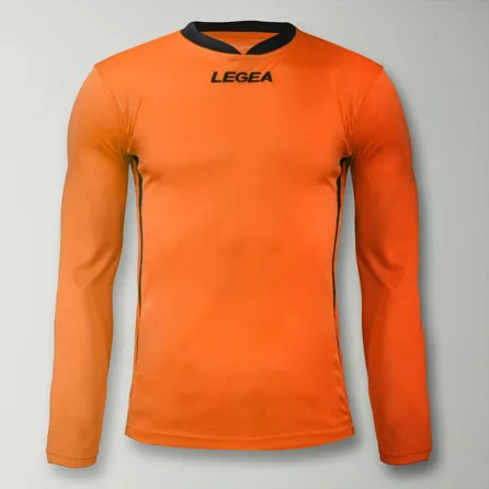 legea-maglia-calcio-maniche-lunghe-dusseldorf-arancio-nero-xl image 1