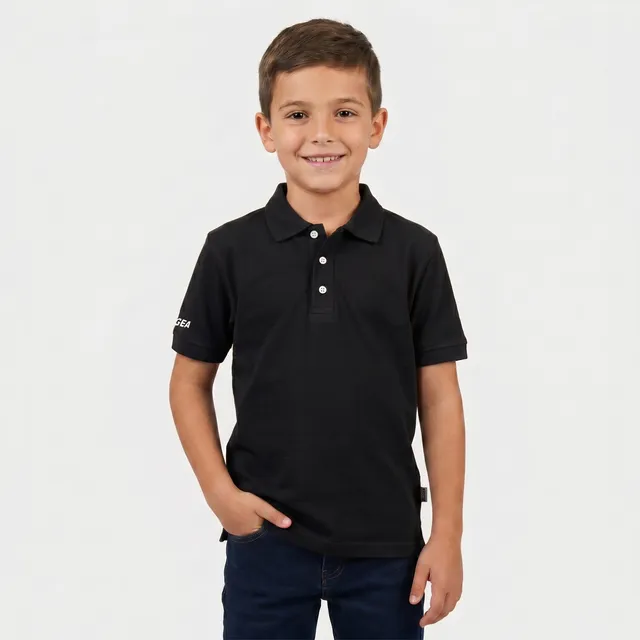 legea-ariete-polo-in-cotone-bambini-e-ragazzi-nero-4xs-taglie-piccole image 1