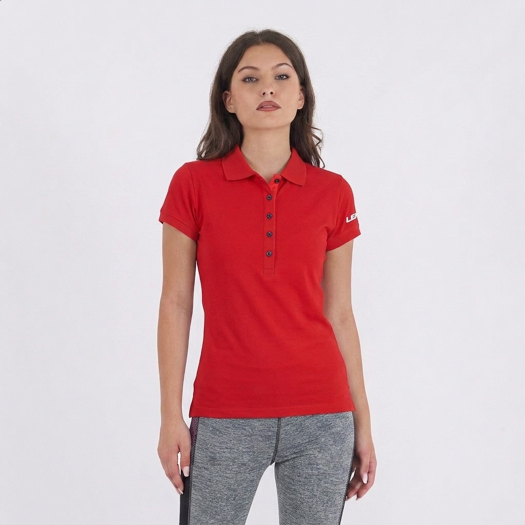 legea-sud-silver-polo-donna-mezze-maniche-rosso-m image 1