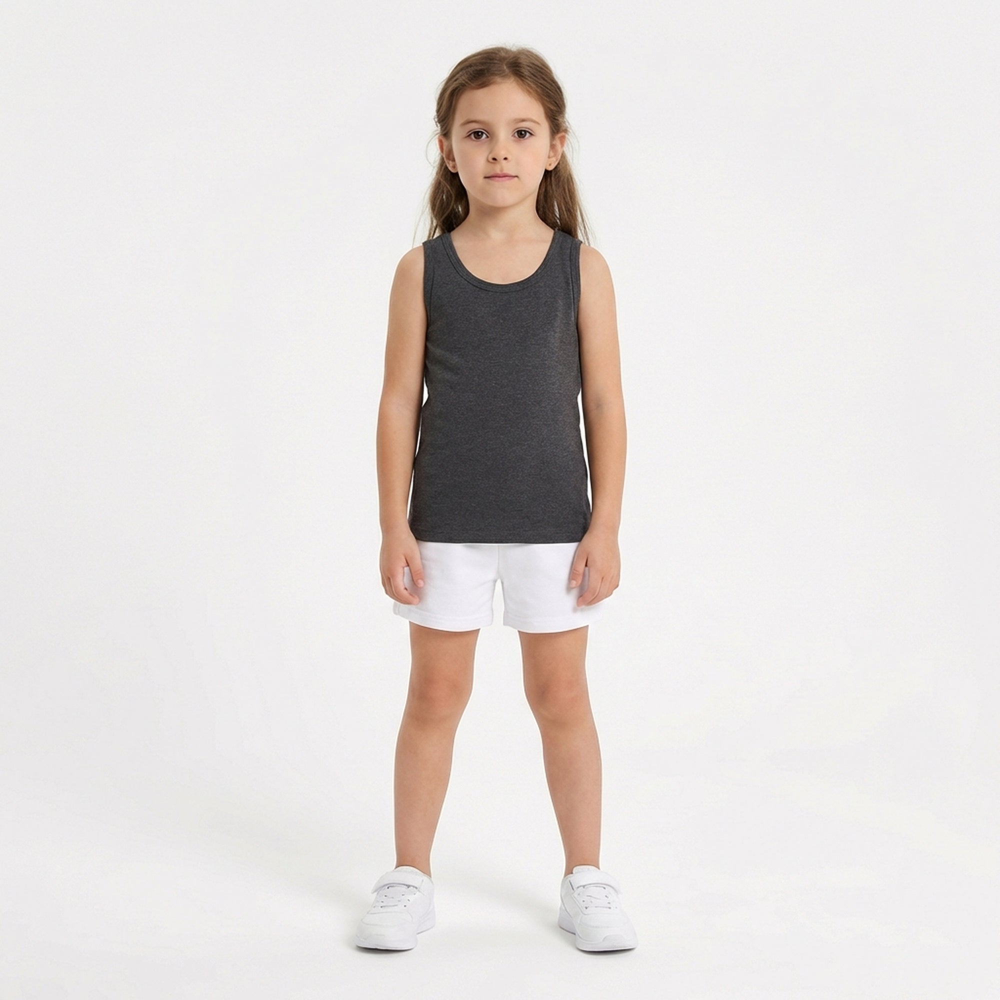 legea-canotta-cotone-raita-spalle-larghe-grigio-melange-scuro-xs image 1