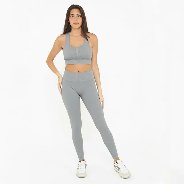 legea-iconic-burner-completino-allenamento-donna-piombo-reggiseno-legging image 1
