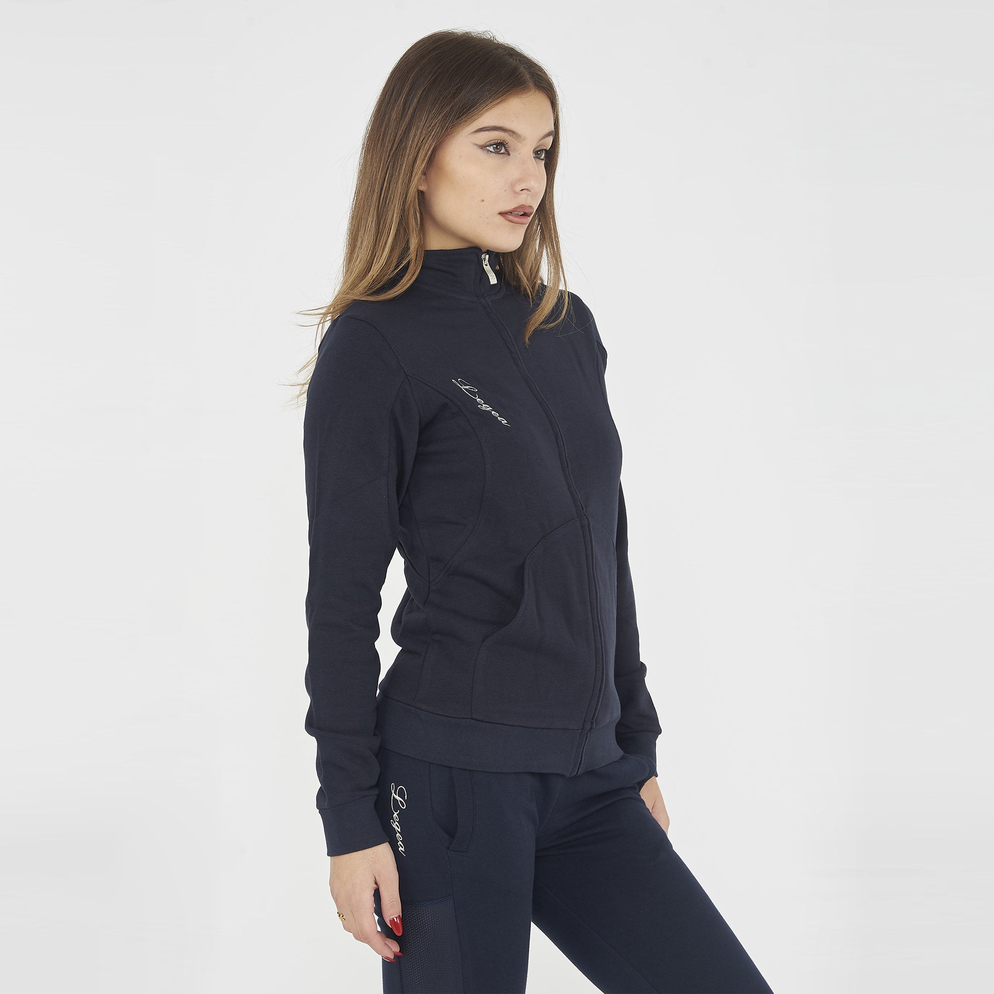 legea-karida-felpa-con-mezza-zip-in-cotone-blu-2xl image 4