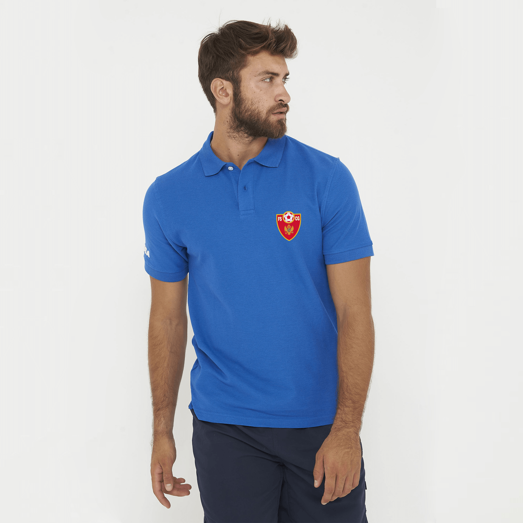 legea-ariete-polo-in-cotone-azzurra-montenegro image 1