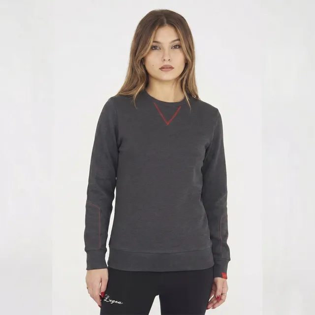 legea-nebi-felpa-donna-in-cotone-grigio-corallo-m image 1