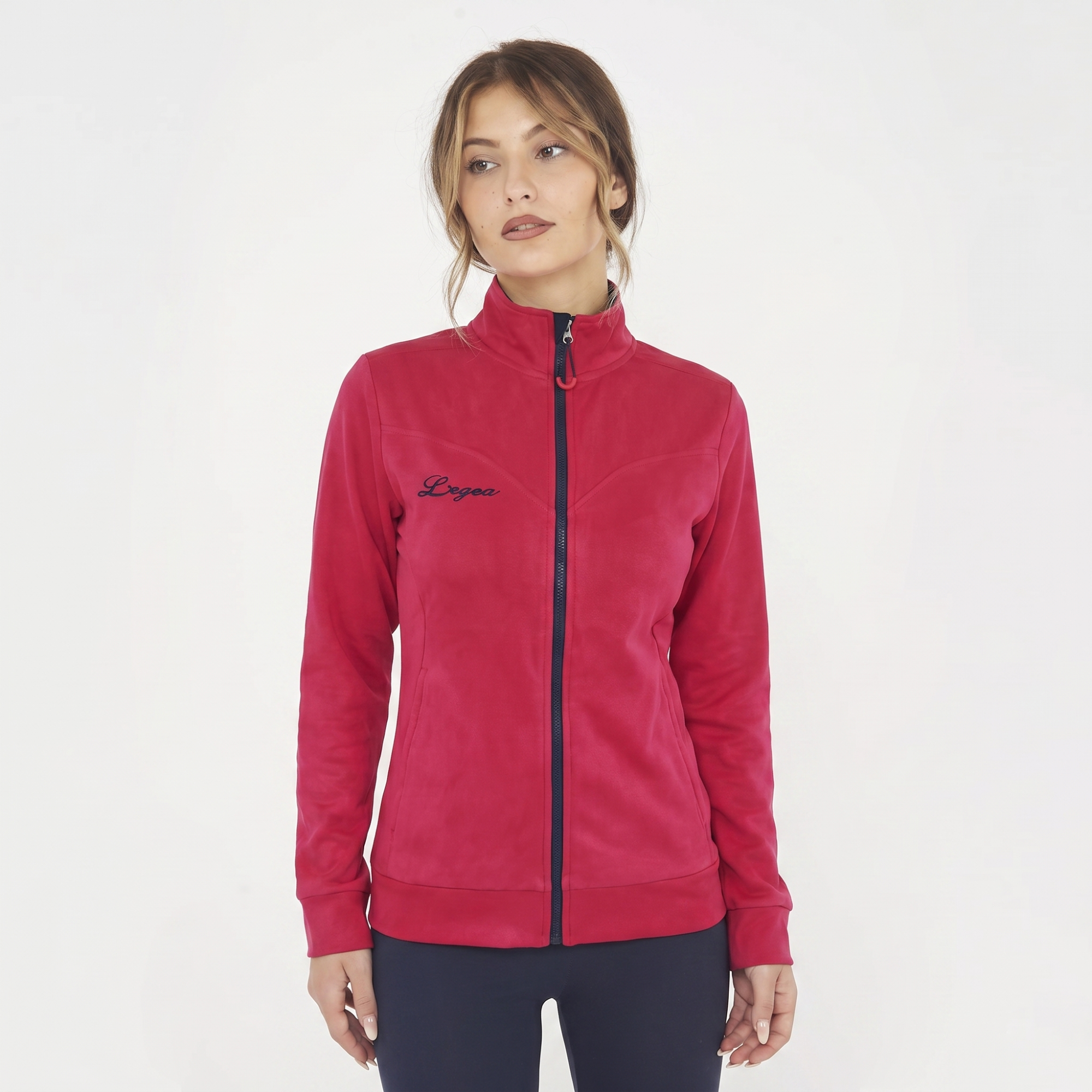 legea-mayte-felpa-donna-con-zip-amarena-m image 1