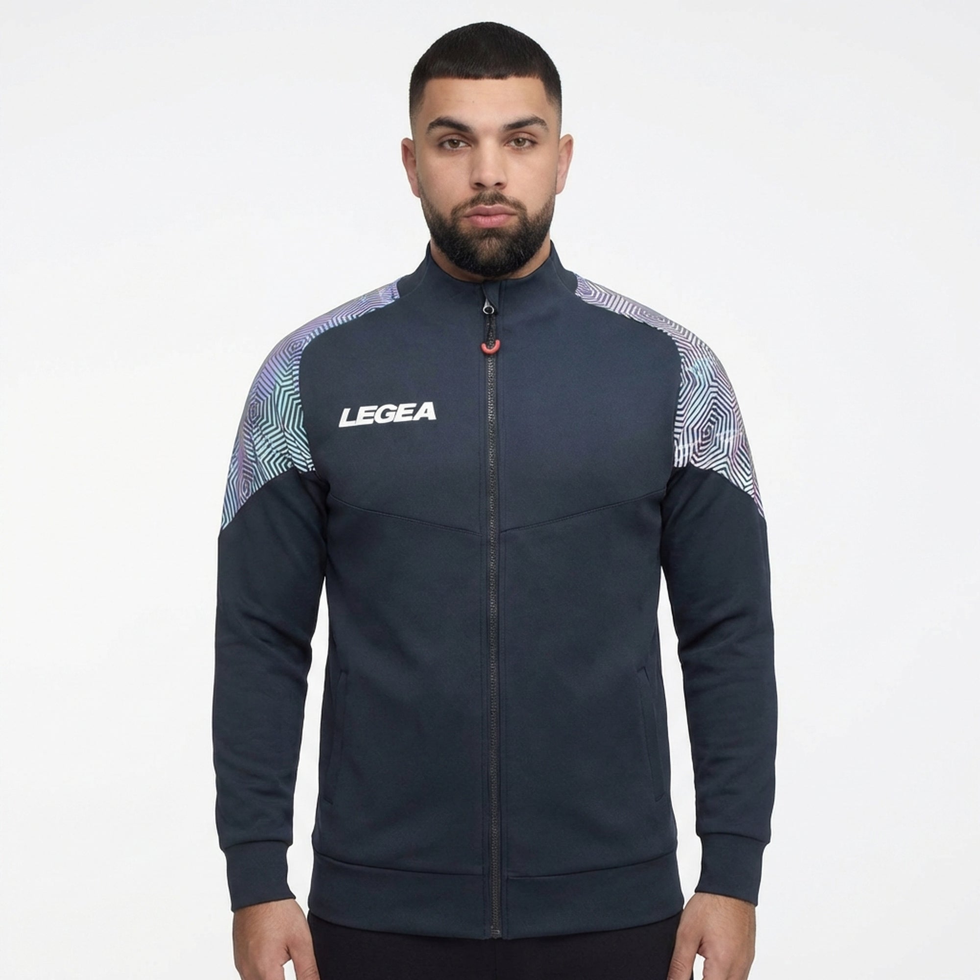 legea-manila-giacca-con-zip-oversize-grigio-scuro-turchese-3xl image 1
