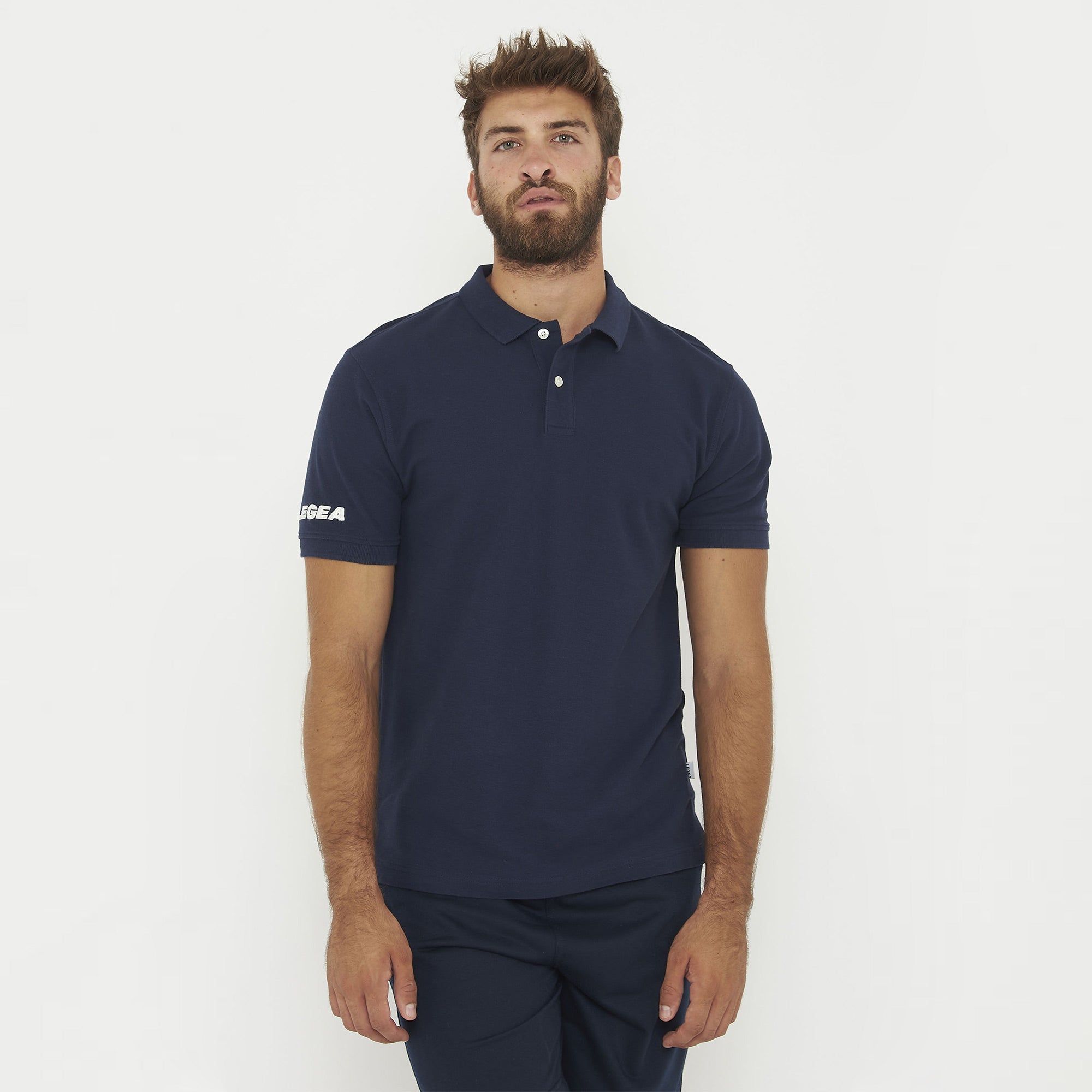 legea-ariete-polo-in-cotone-blu-l image 1
