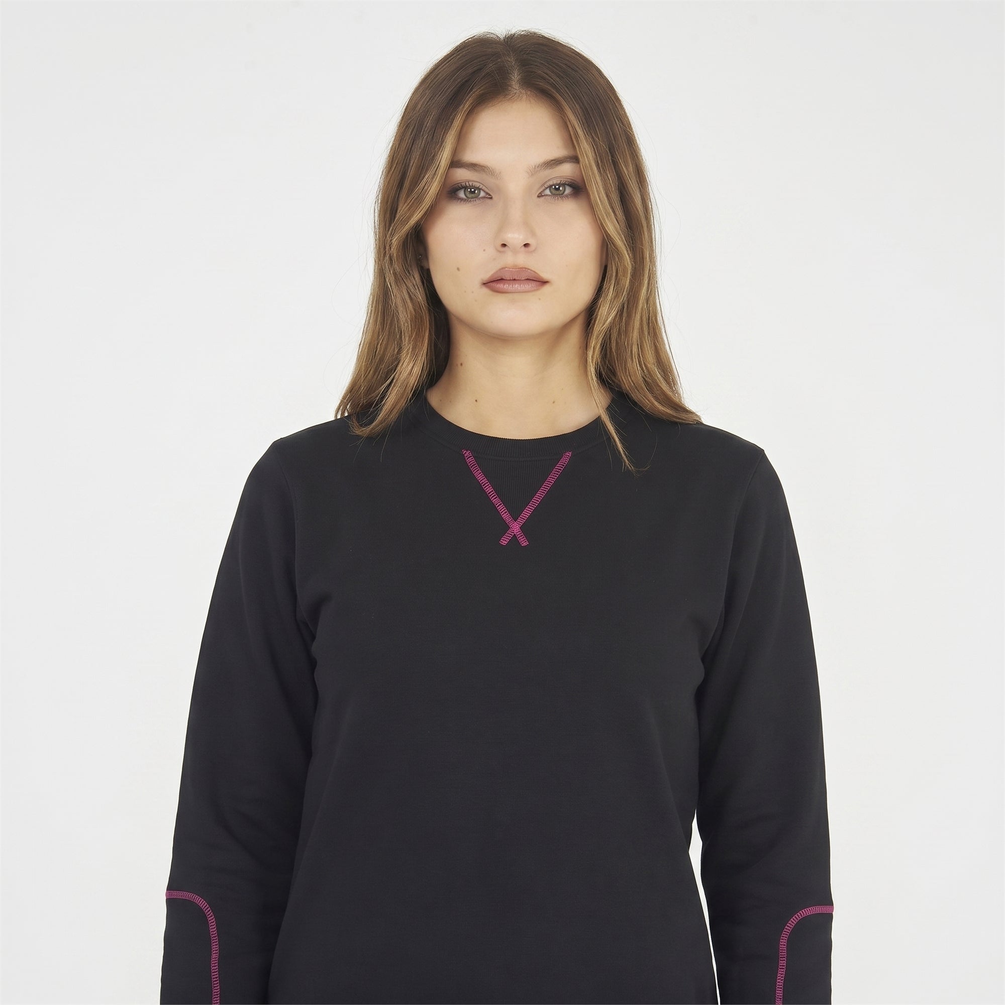 legea-nebi-felpa-donna-nero-fucsia-s image 1