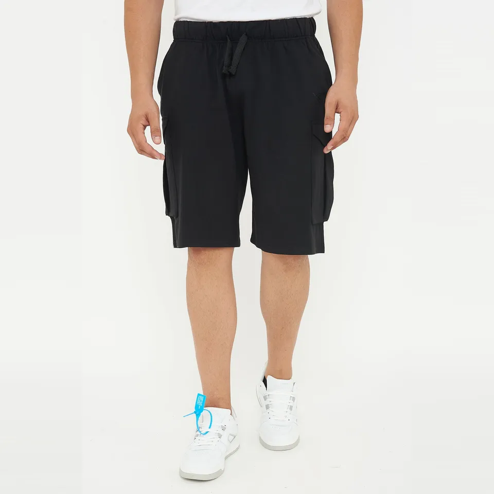 legea-f9-pantaloncini-cargo-in-french-terry-nero-m image 1
