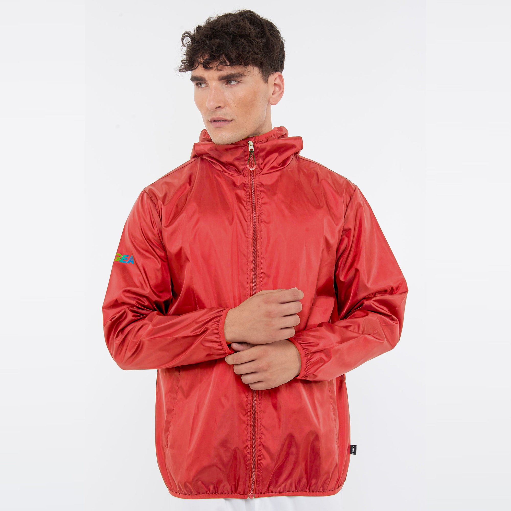 legea-atacama-giacca-antipioggia-con-cappuccio-rosso-m image 1