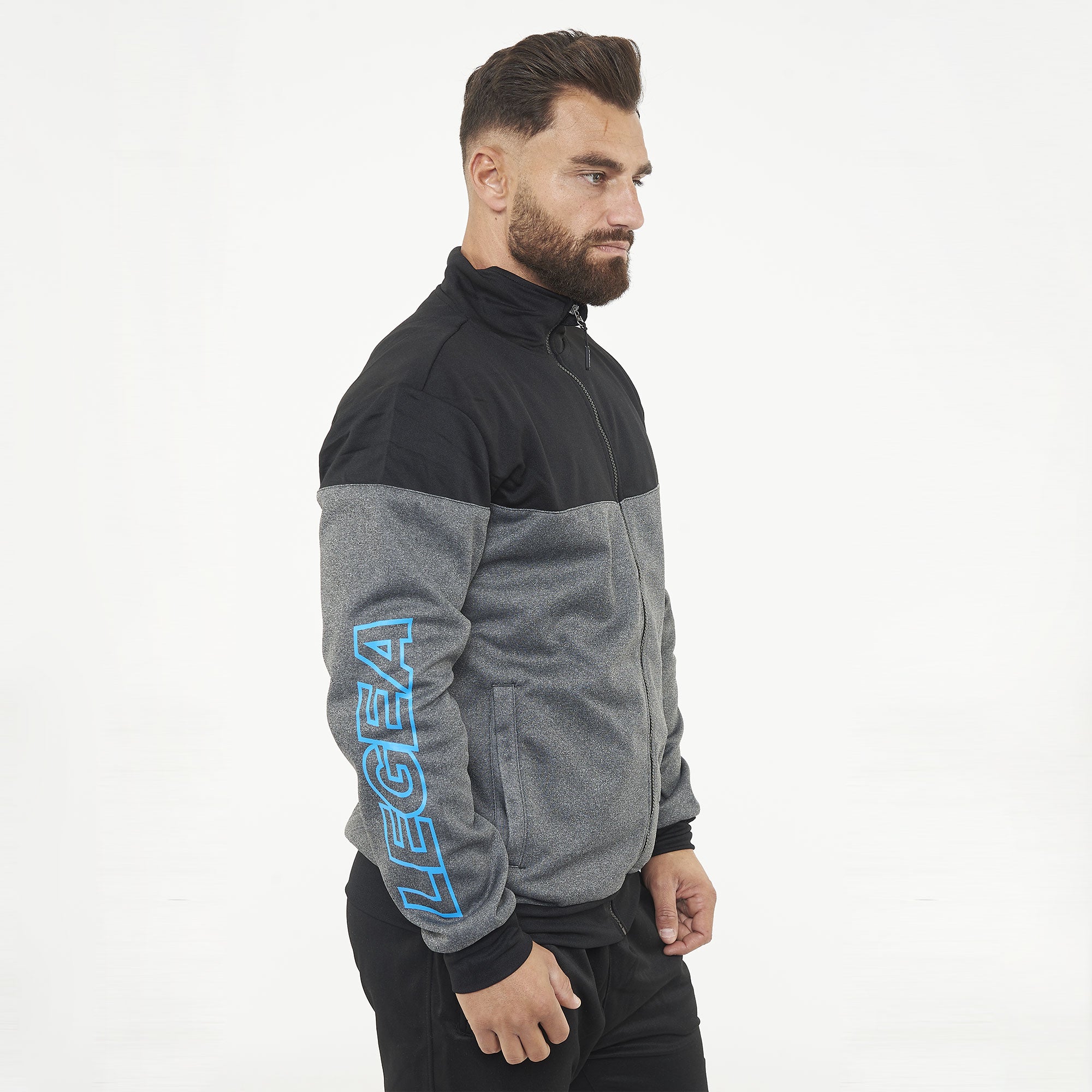 legea-giacca-sportiva-con-zip-ucla-grigio-melange-celeste-s image 5