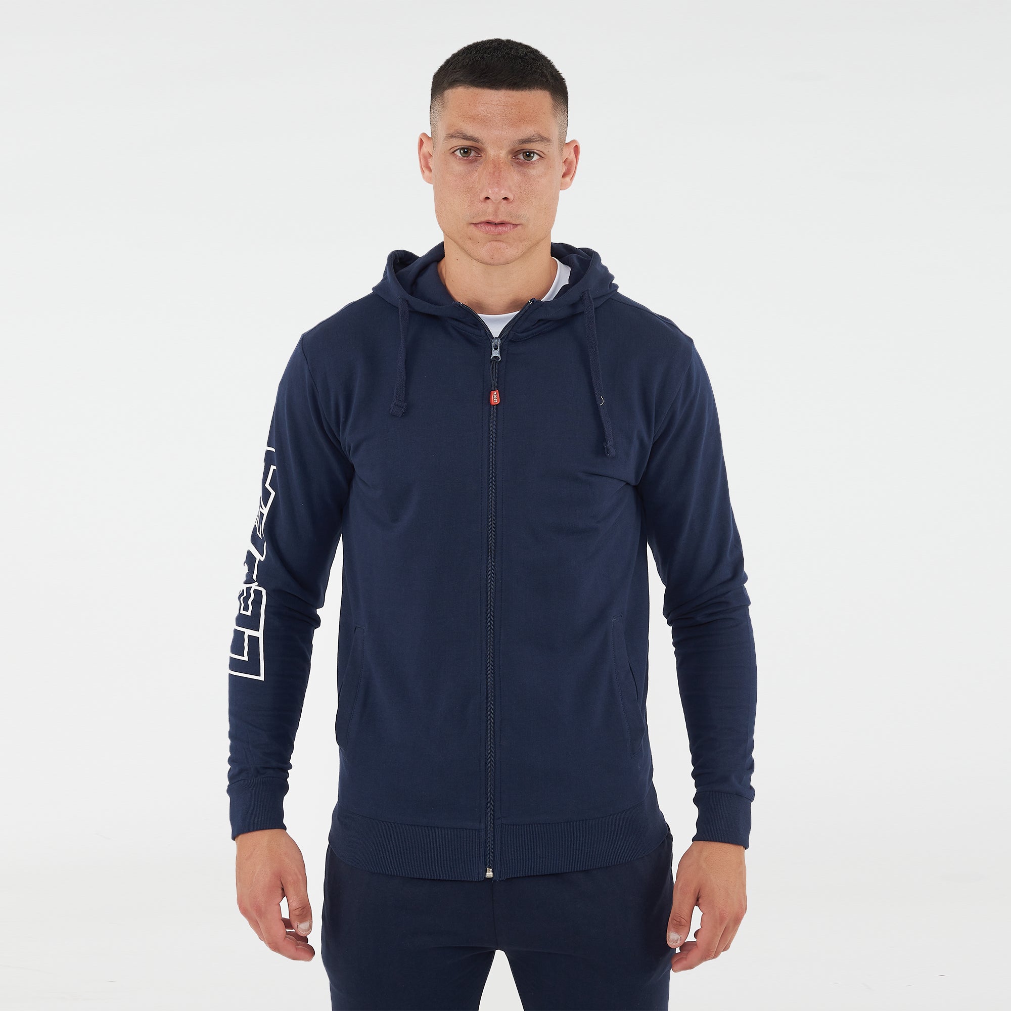 legea-giacca-bulino-in-cotone-con-cappuccio-e-zip-blu-xl image 1