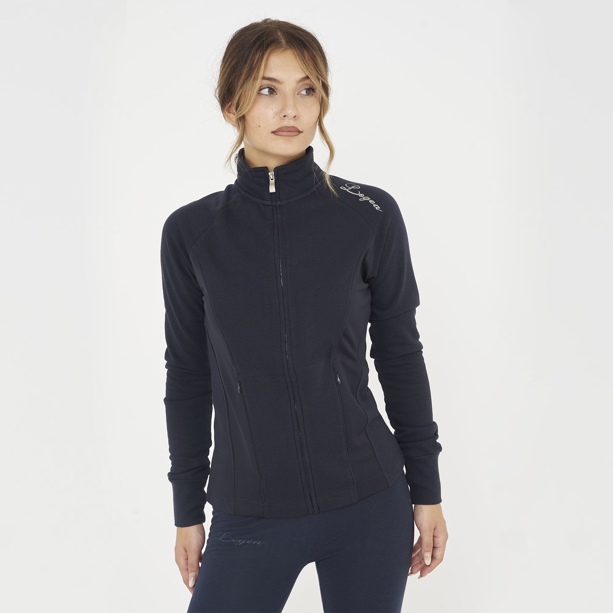 legea-felpa-slim-con-zip-dafne-blu-l image 1