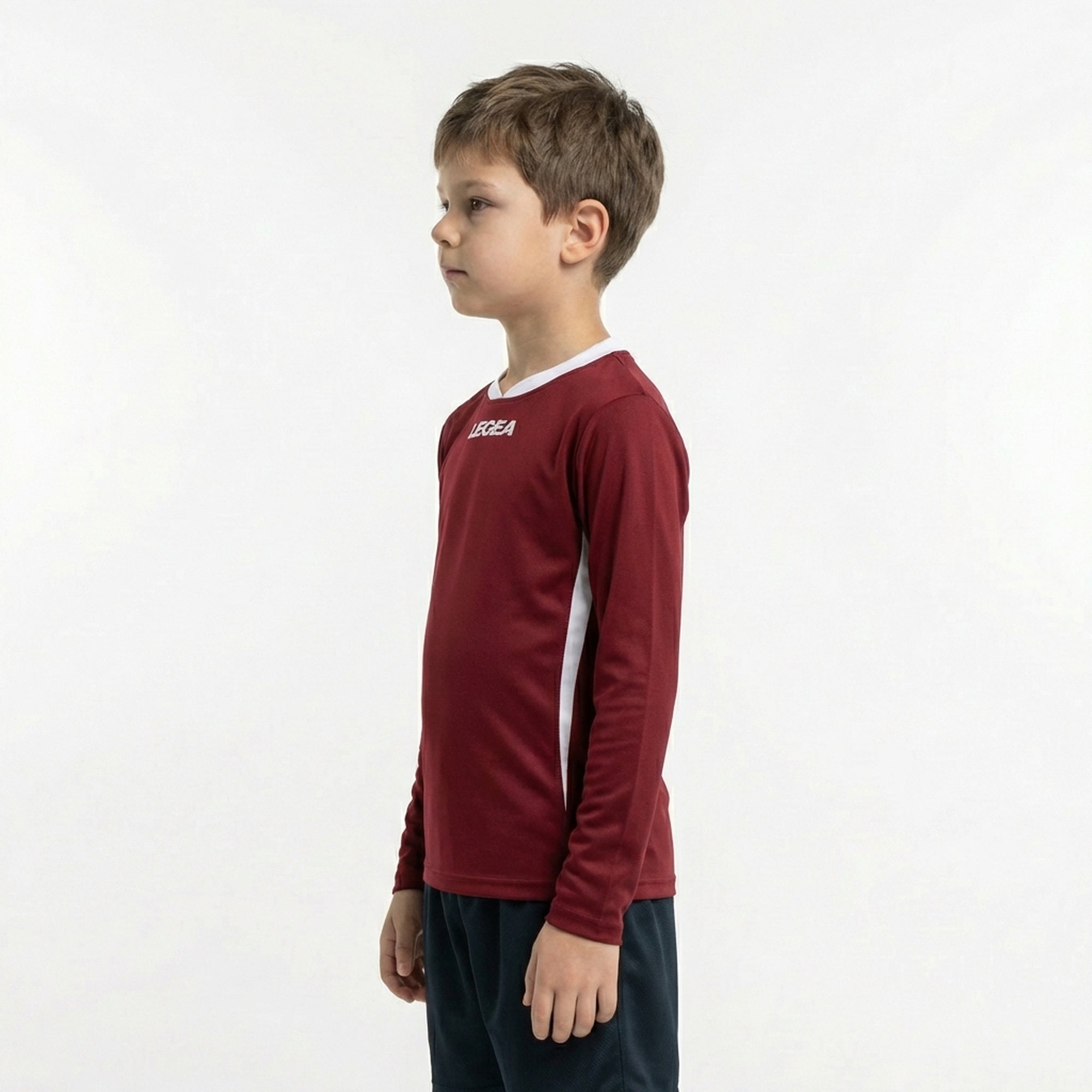 legea-dusseldorf-maglia-calcio-maniche-lunghe-half-zip-granata-bianco-2xs image 3