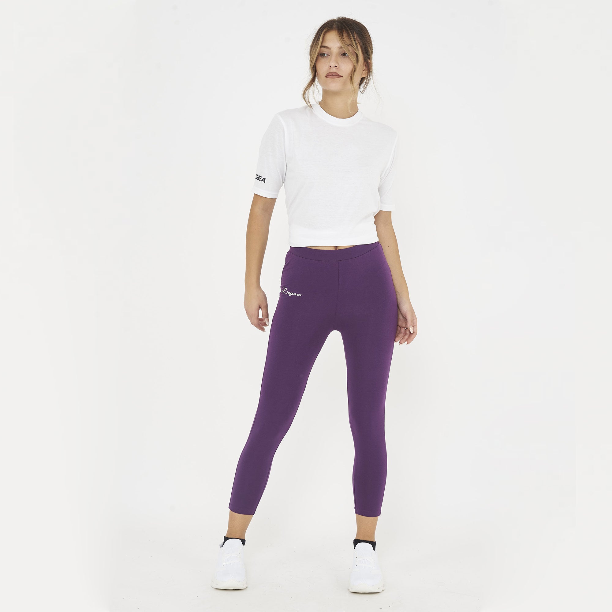 legea-yren-leggings-capri-cotone-allenamento-viola-xl image 2