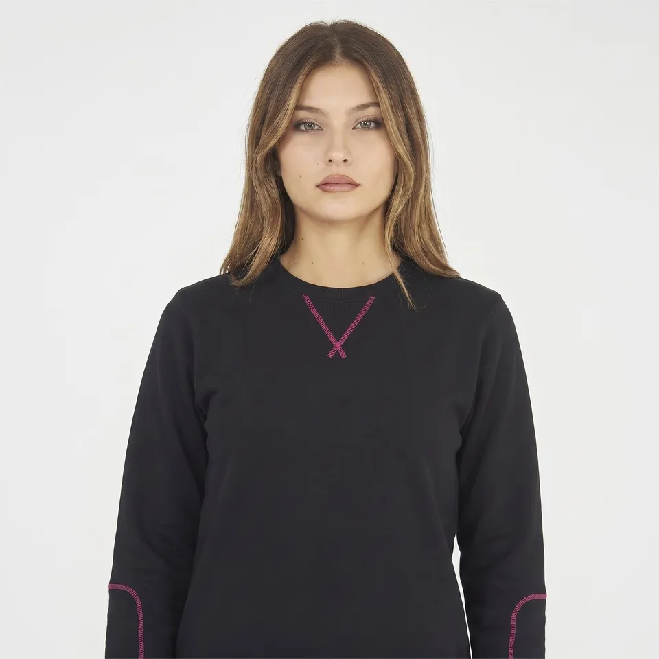 legea-nebi-felpa-in-cotone-nero-fucsia-xs image 1