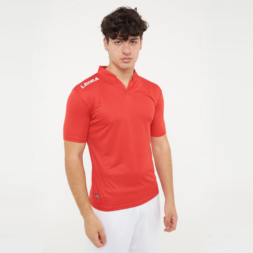 legea-ajaccio-maglia-calcio-con-colletto-rosso-s image 1