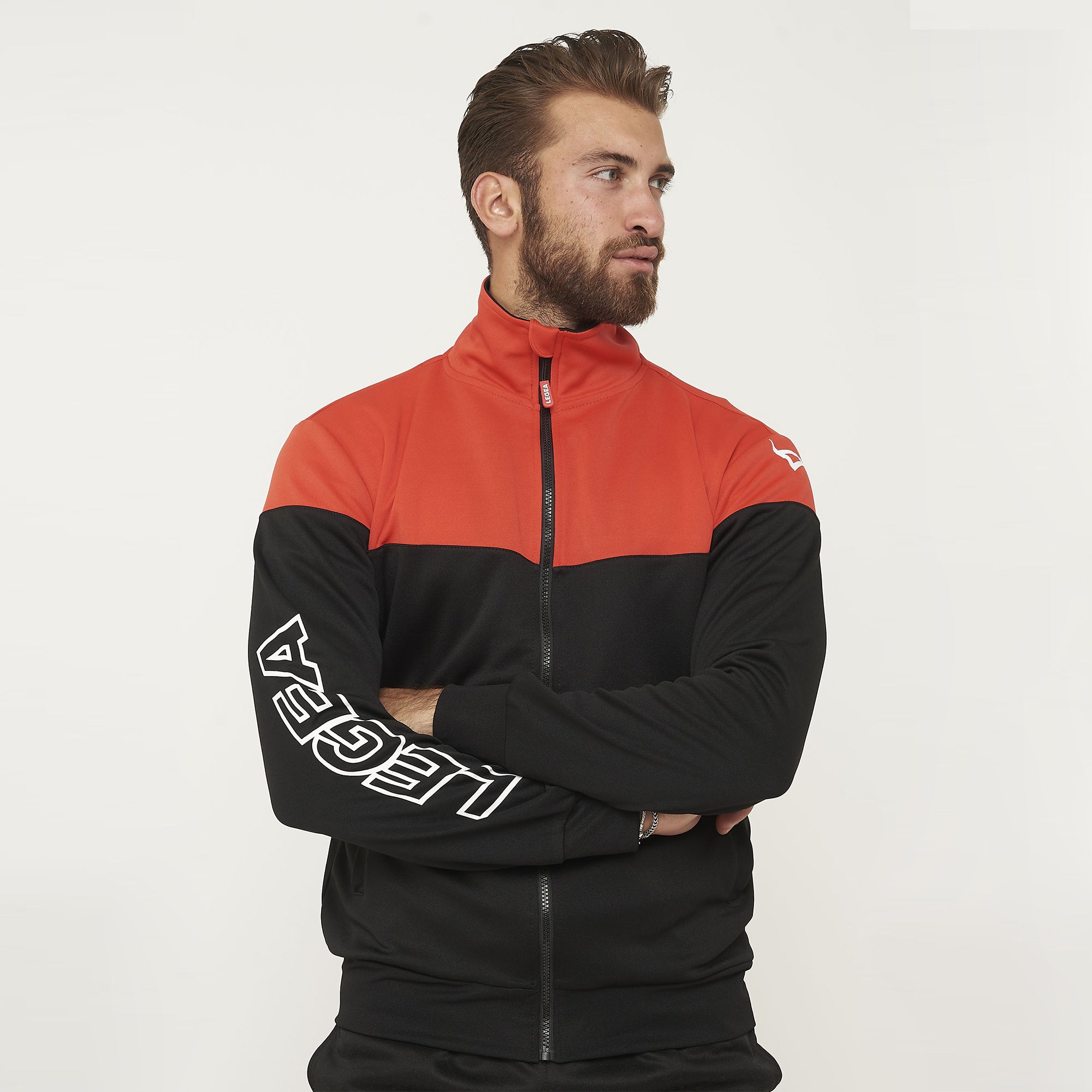 legea-giacca-bicolor-full-zip-ontario-senior-nero-amaranto-s image 1