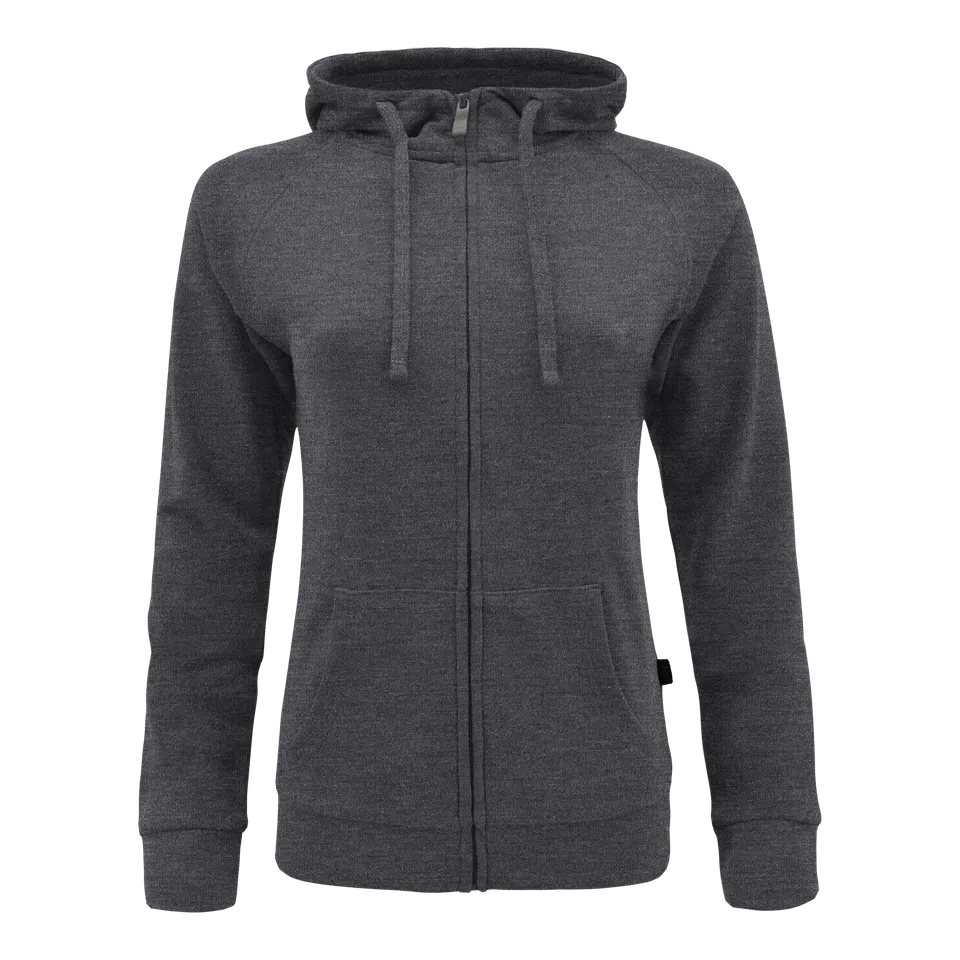 legea-felpa-adara-con-zip-e-cappuccio-grigio-melange-s image 1
