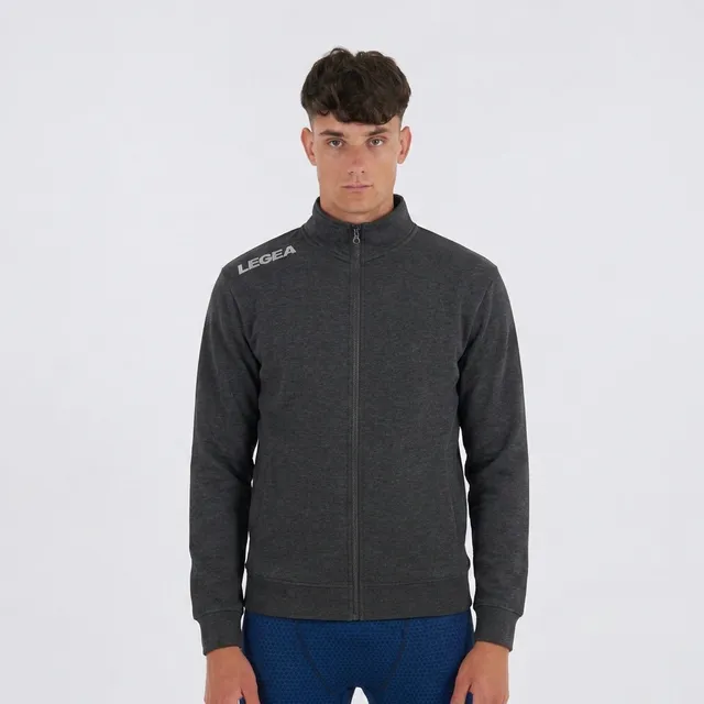 legea-felpa-in-cotone-con-zip-e-cappuccio-tyrel-grigio-melange-m image 1