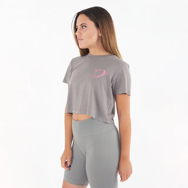legea-special-t-shirt-crop-top-in-cotone-piombo-xs image 1