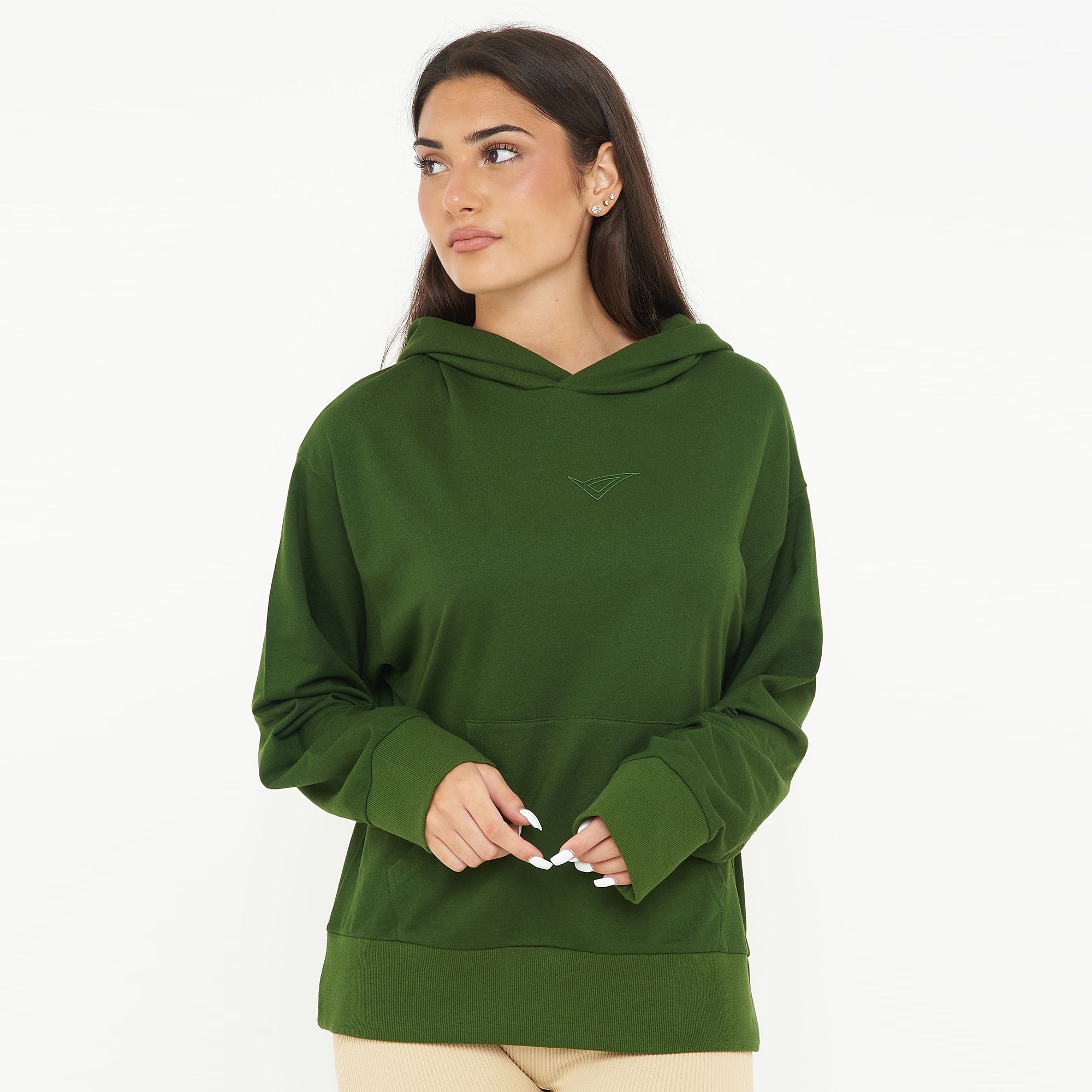 legea-felpa-unisex-con-cappuccio-f-boxy-verde-militare-m image 5