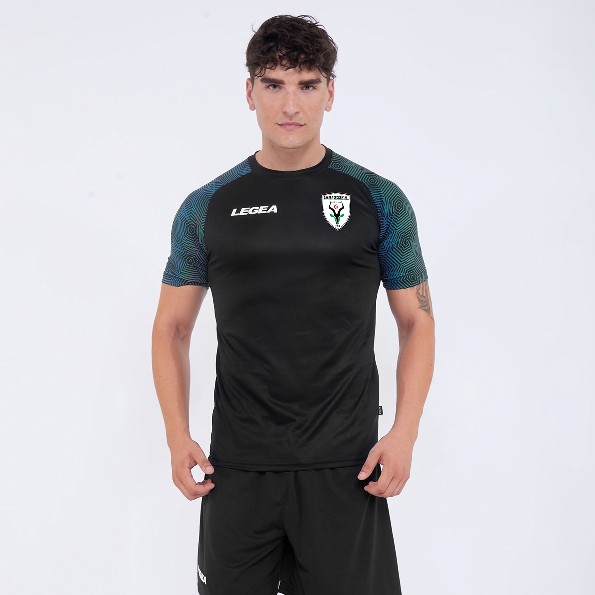 legea-saharaui-t-shirt-collo-rotondo-dettagli-iridescenti image 2