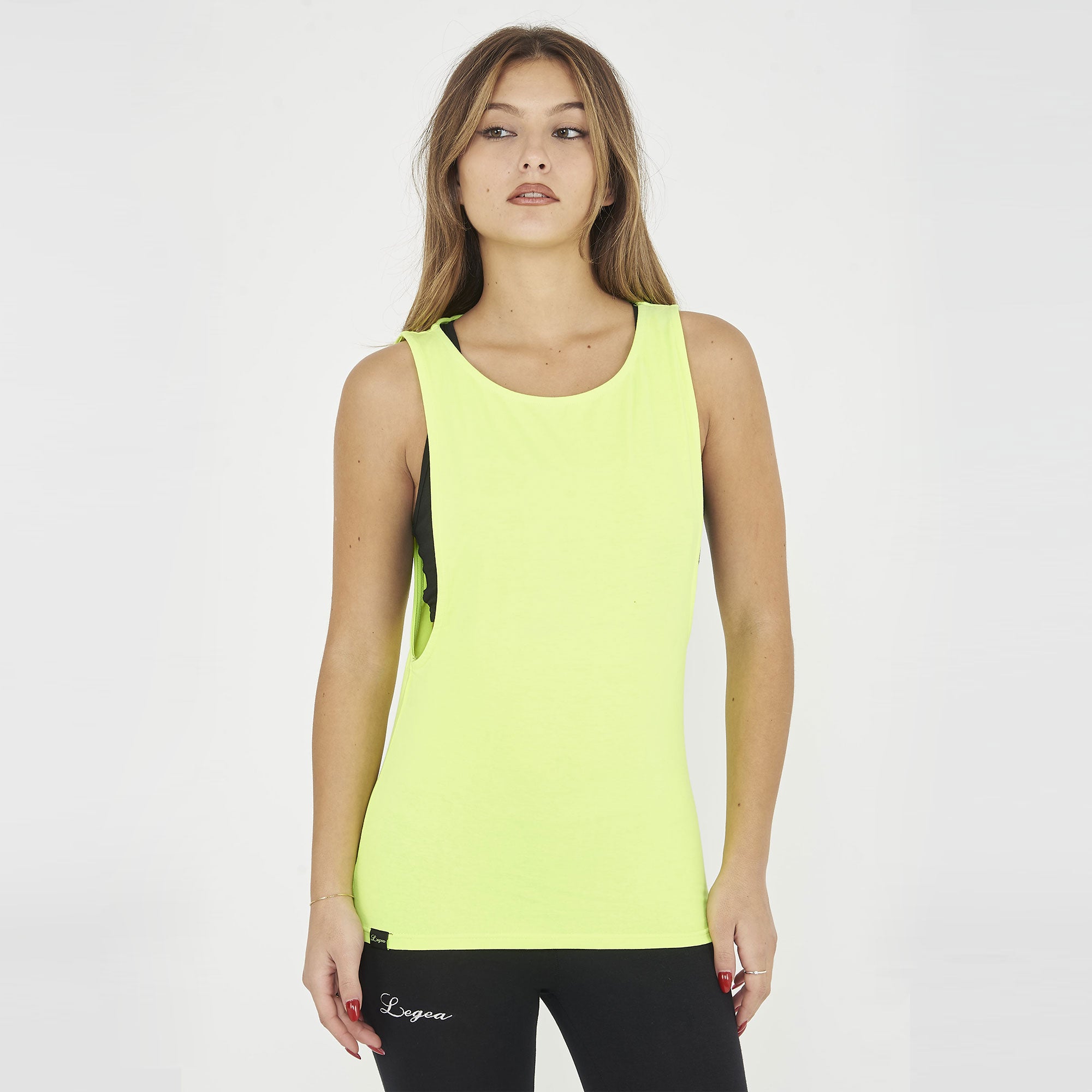 legea-nisher-canotta-in-cotone-per-allenamento-giallo-fluo-s image 1