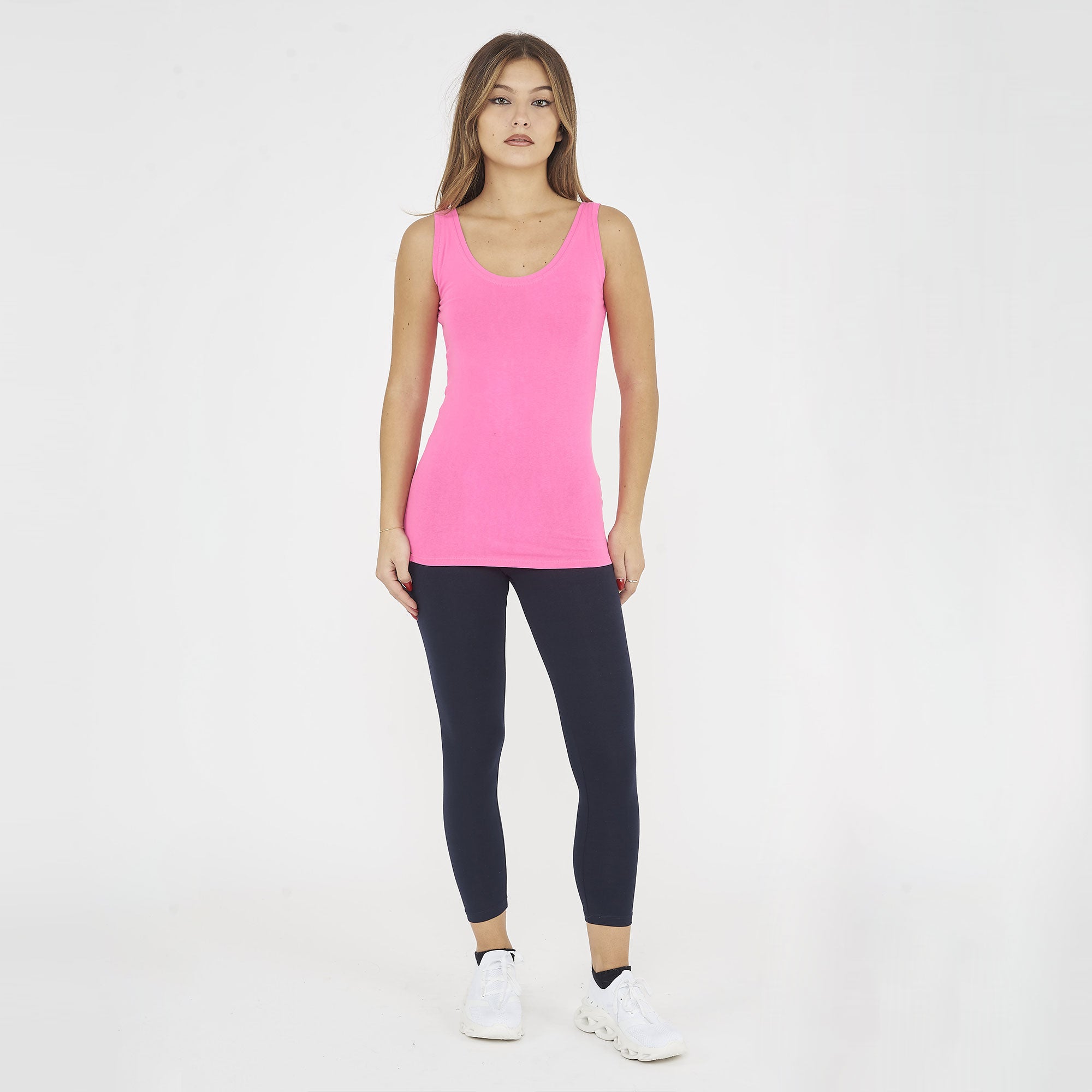 legea-canotta-a-spalle-larghe-in-cotone-raita-fucsia-fluo-l image 6