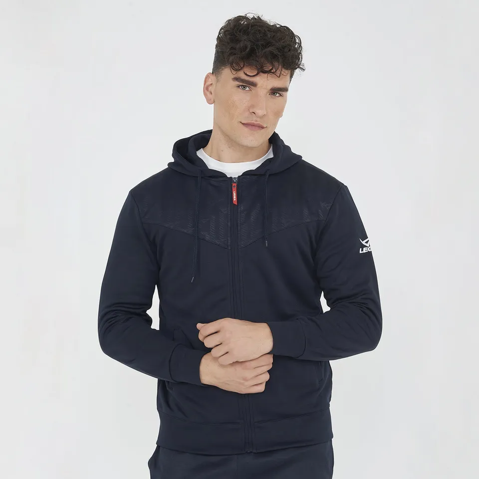 legea-saburo-felpa-leggera-con-zip-e-cappuccio-blu-l image 1