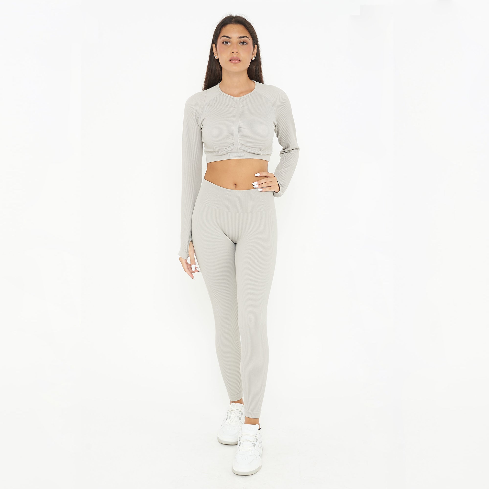 legea-imala-burner-completino-da-allenamento-donna-grigio-chiaro image 1