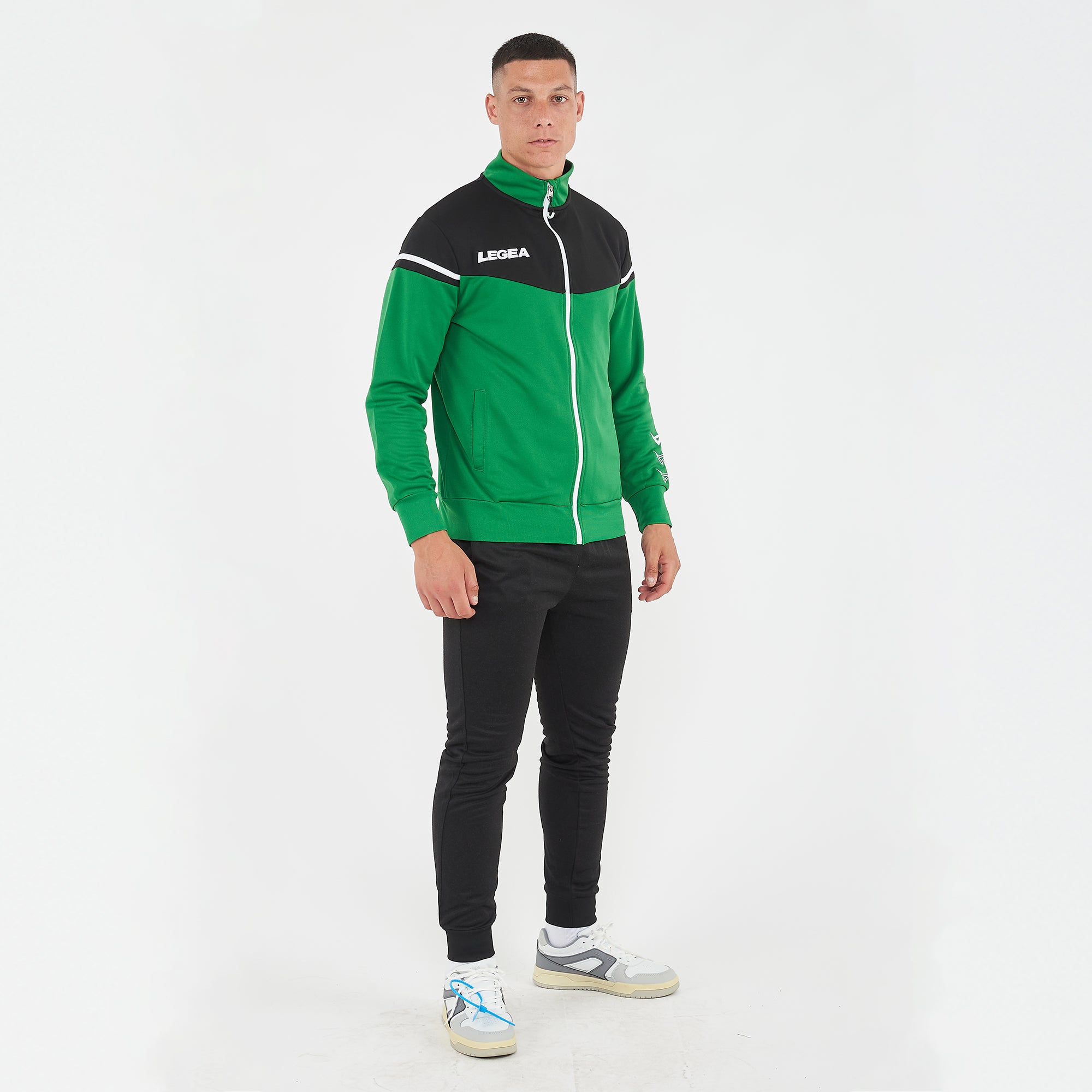 legea-giacca-sportiva-sender-con-zip-verde-nero-l image 7