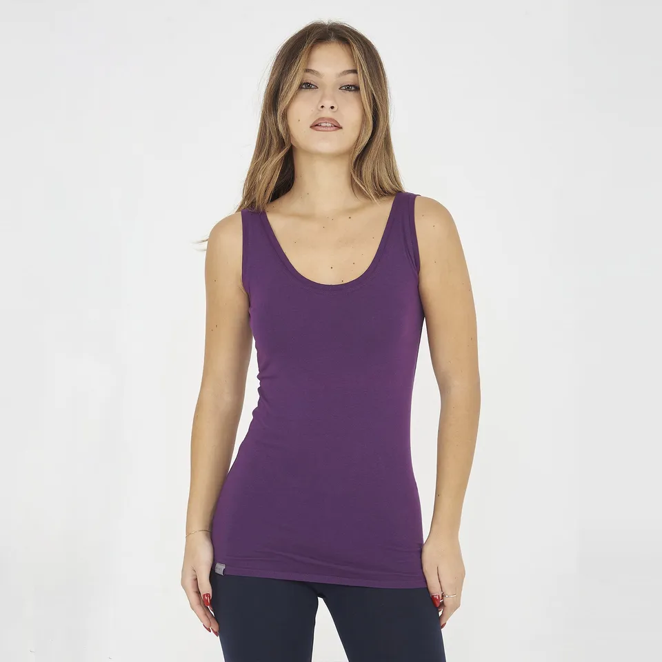 legea-canotta-in-cotone-raita-spalle-larghe-viola-s image 1