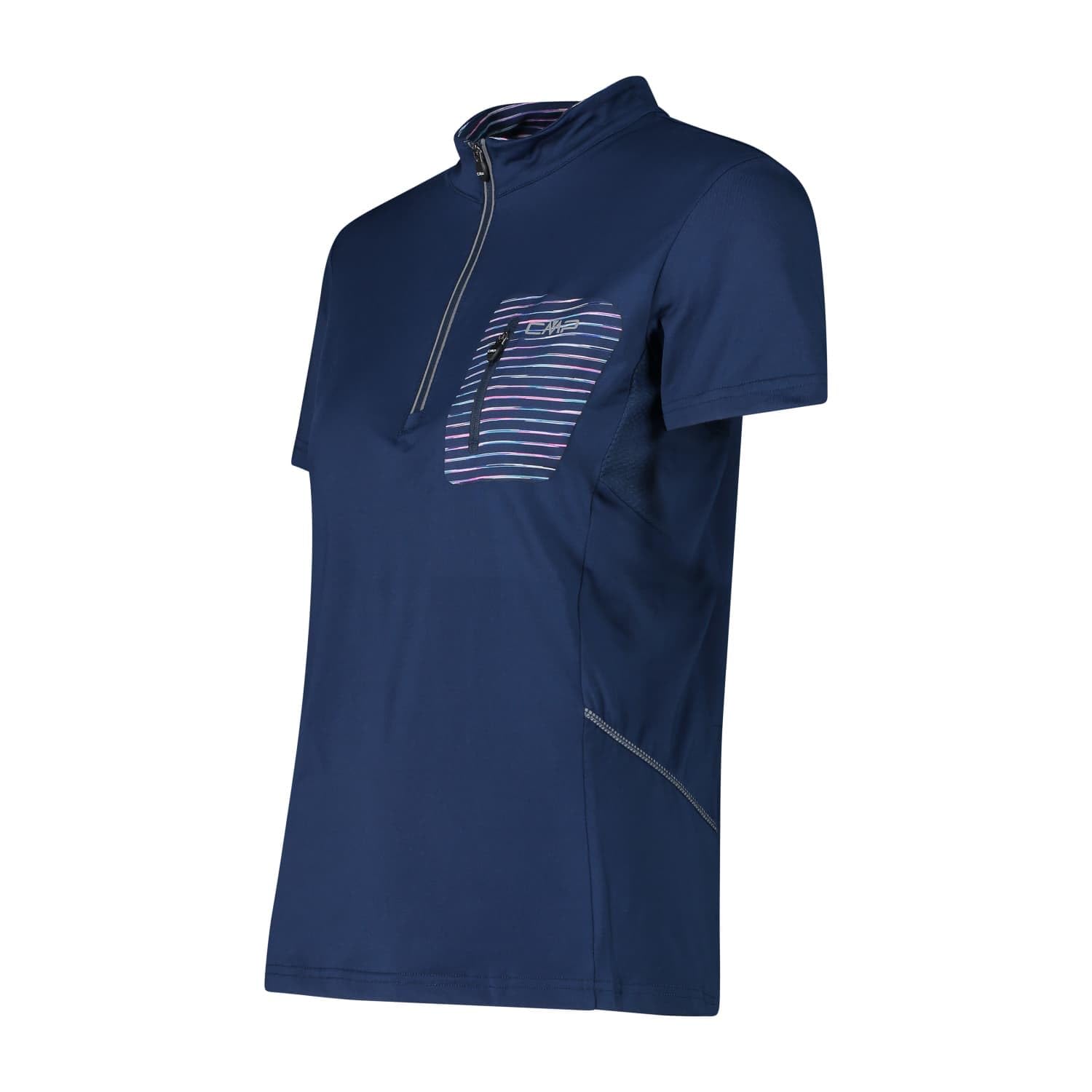 cmp-t-shirt-elasticizzata-bici-donna-mezza-zip-altak image 3