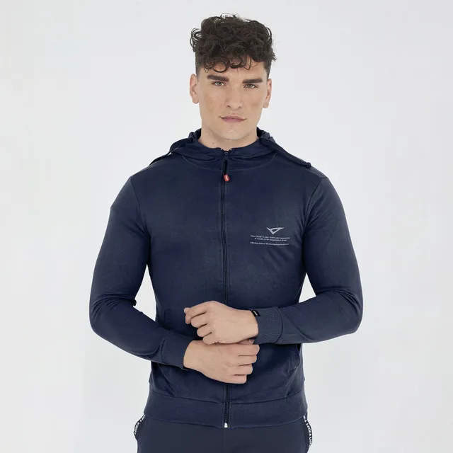 legea-raya-felpa-leggera-con-zip-e-cappuccio-blu-l image 1